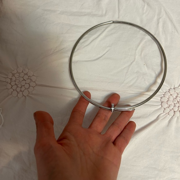 Silver clou necklace / choker - Picture 3 of 9